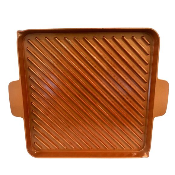 Copper Chef 12 x 12 Square Ribbed Non-Stick Healthy Cooking Grill Pan - Picture 2 of 4